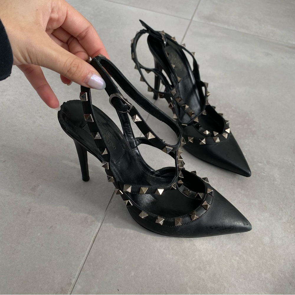 Valentino Garavani Black Rockstud Heels